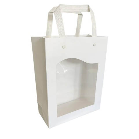 SHOPPER CON FINESTRA BIANCO 80X140